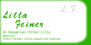 lilla feiner business card